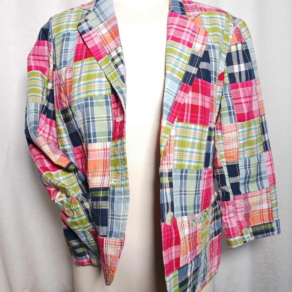 L.L. Bean Colorful Patchwork Blazer - Picture 5 of 9